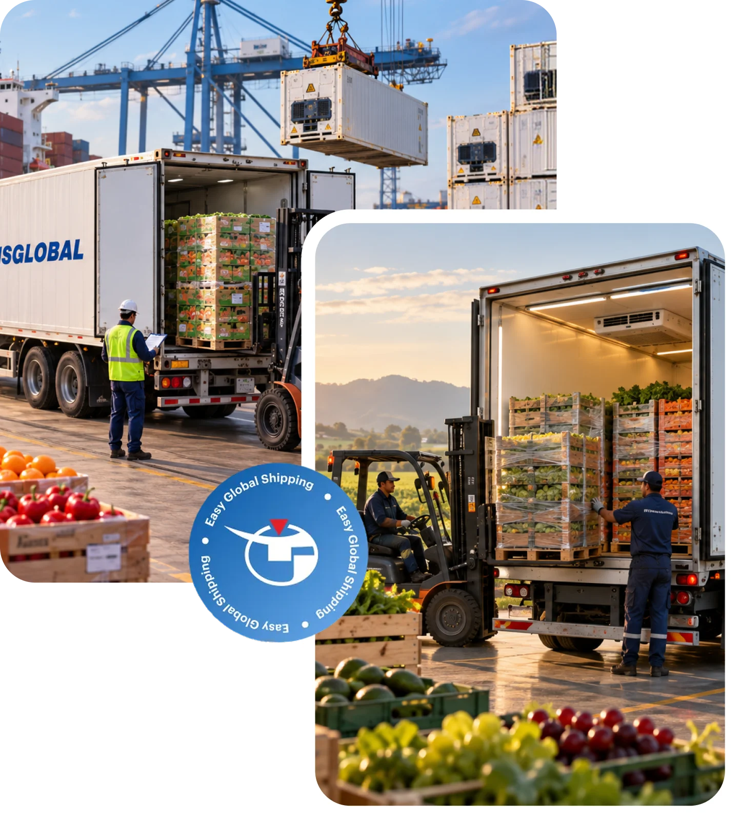 Agricultural freight ready for market delivery