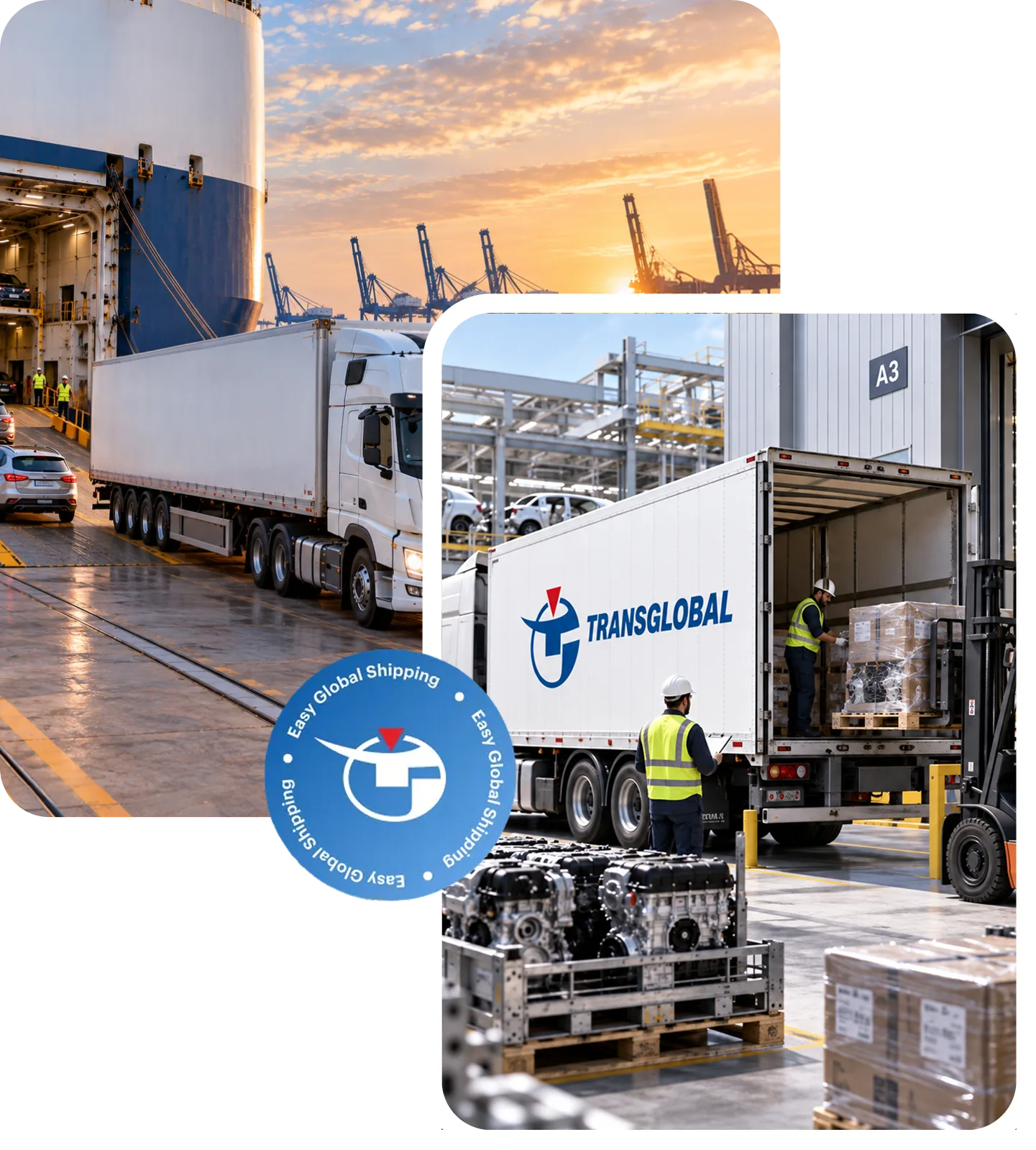 Automotive freight ready for delivery