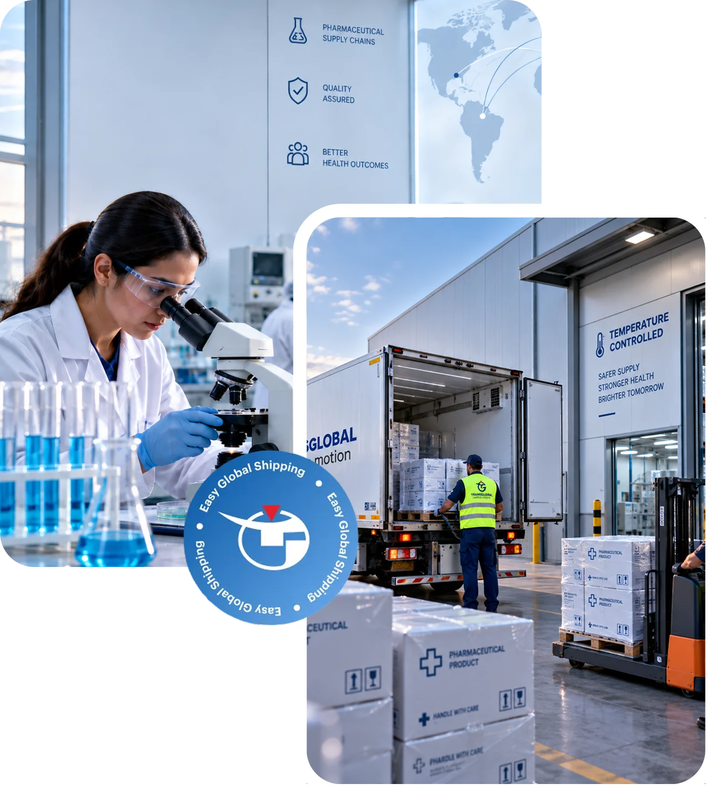 Industrial cargo ready for production and distribution
