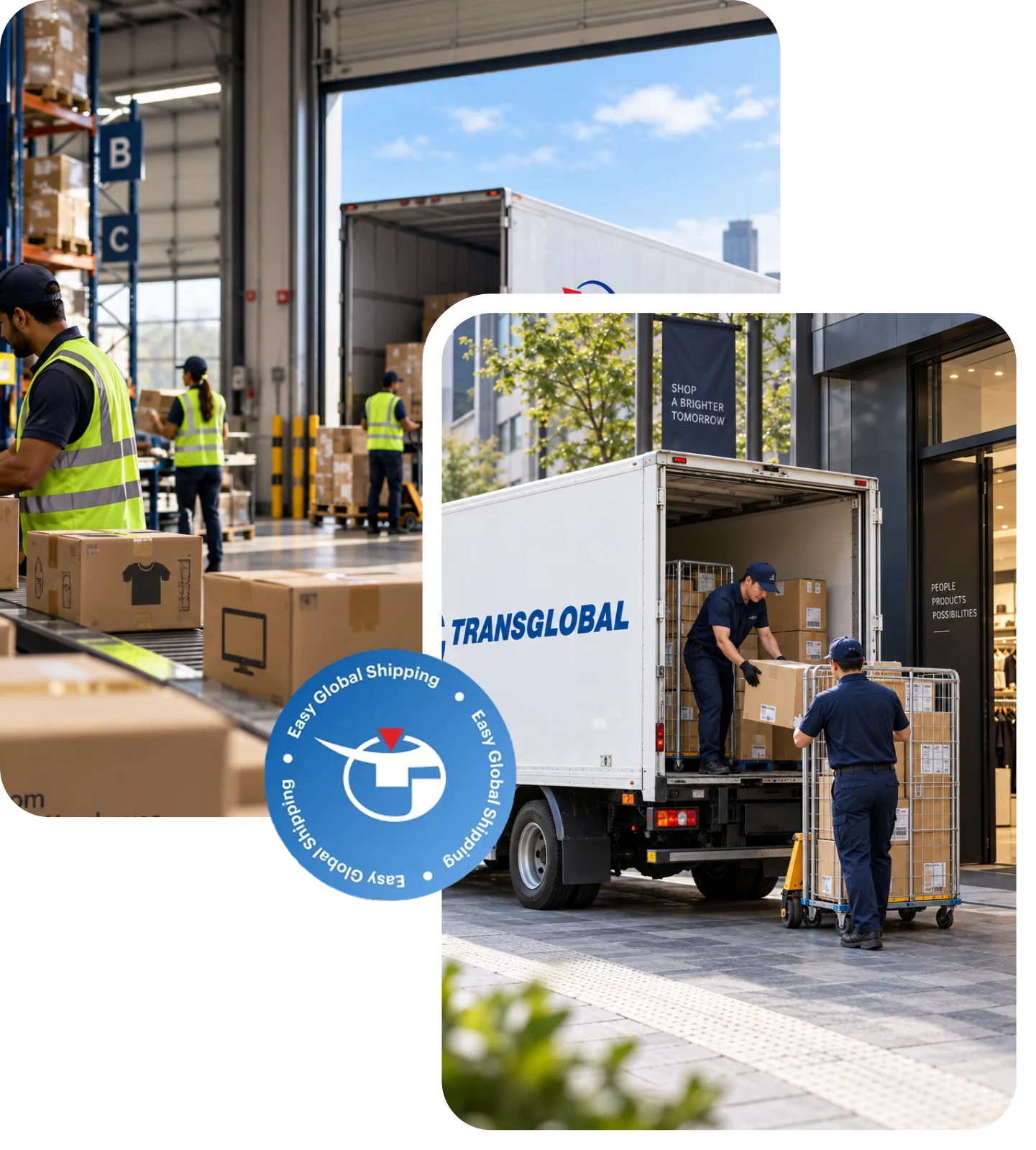 Retail freight ready for fulfilment and delivery
