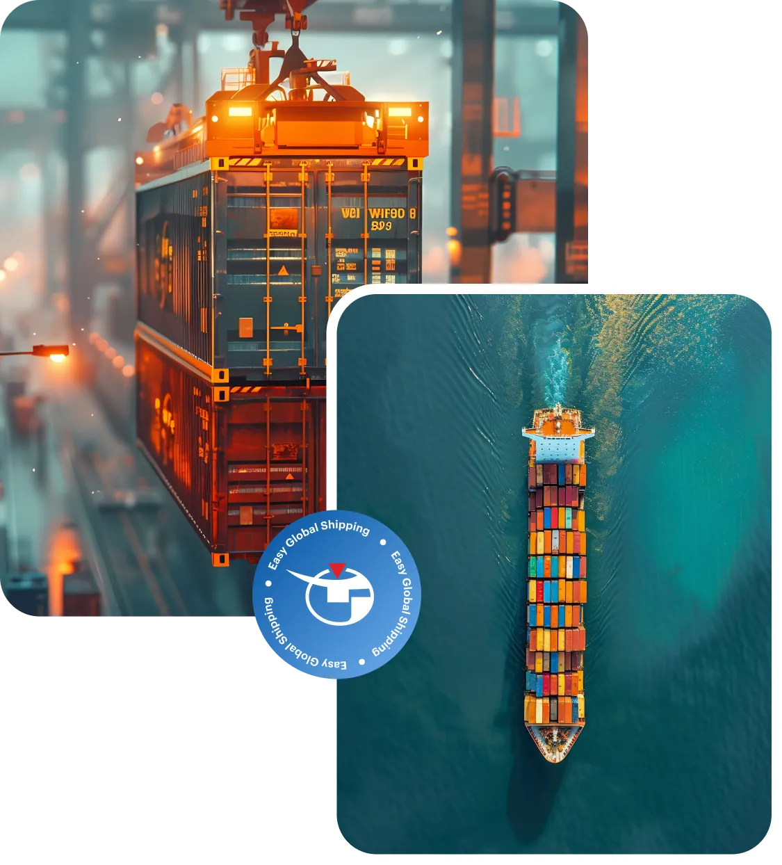 Container Ship at Sea