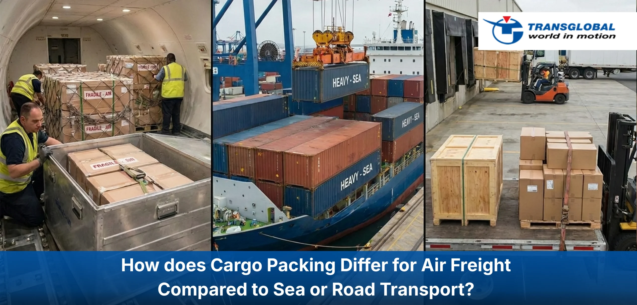 Cargo Packing Differ for Air Freight Compared to Sea or Road Transport