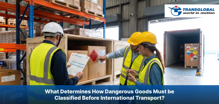 What Determines How Dangerous Goods Must be Classified Before International Transport?
